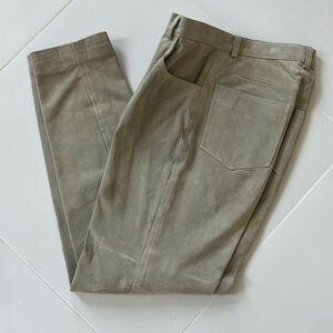 Apart Impressions Vintage Leather Pants Sage Green Sz 4